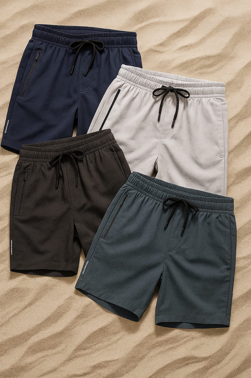 Malvor's UrbanEase 4 Pack Men's Cotton Shorts Combo